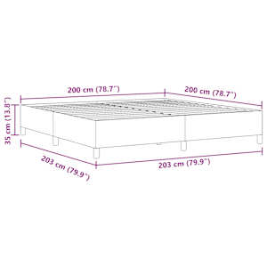 Postel s boxspringem Krémová 200 x 200 cm Žebrovaná látka - obrázek 9