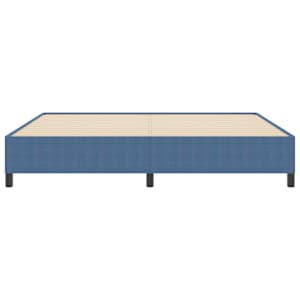 Postel s boxspringem Modrá 200 x 200 cm Žebrovaná látka - obrázek 5