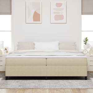 Postel s boxspringem Šedozelená 200 x 200 cm Žebrovaná látka - obrázek 1