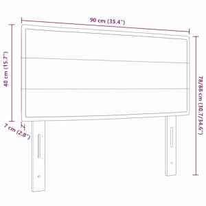 Čelo postele Tmavě hnědá 90 cm textil - obrázek 10