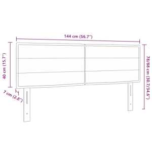 Čelo postele Světle šedá 144 cm textil - obrázek 10