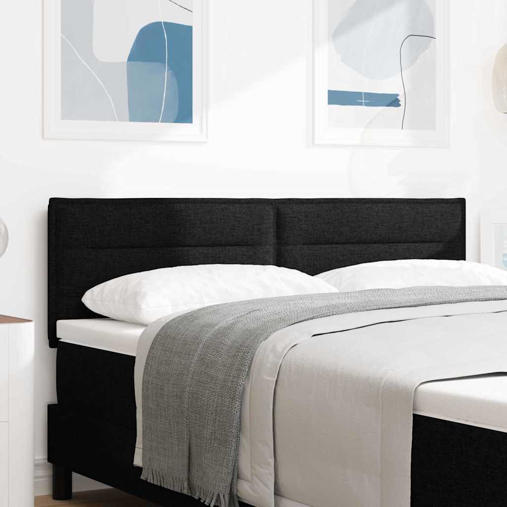 Hovedgærde Linjer Design Sort 140 cm Stof