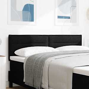 Čelo postele Černý 160 cm textil - obrázek 1