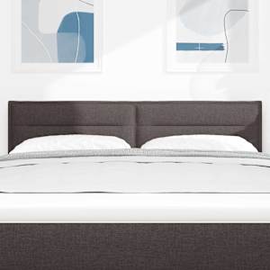 Čelo postele Tmavě hnědá textil - obrázek 3