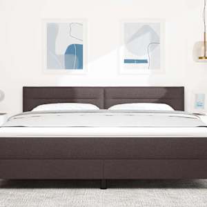 Čelo postele Tmavě hnědá 180 cm textil - obrázek 3
