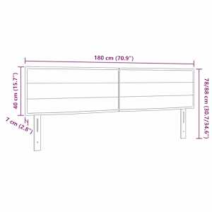 Čelo postele Modrá 180 cm textil - obrázek 9