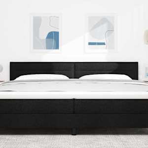 Čelo postele Černý 200 cm textil - obrázek 3