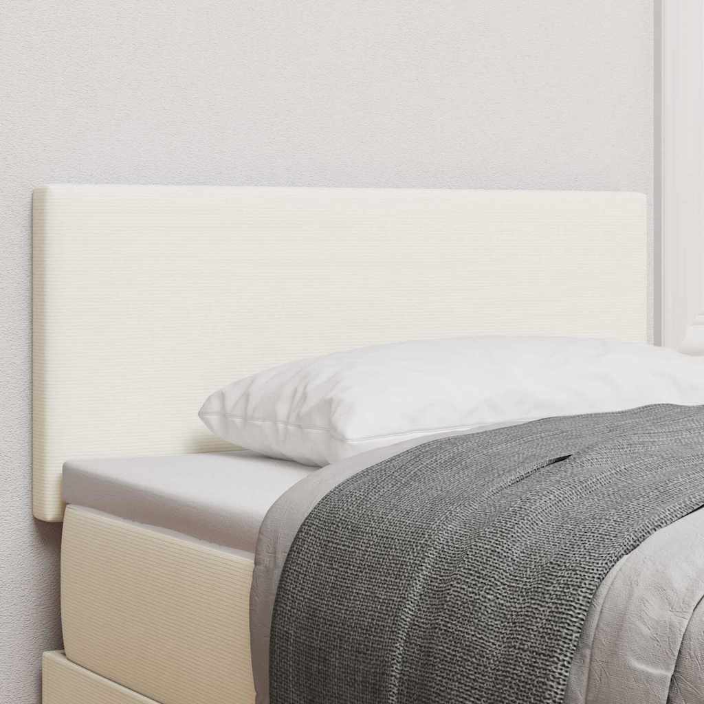Hovedgærde Enkel Design Creme 80 cm Corduroy Stof