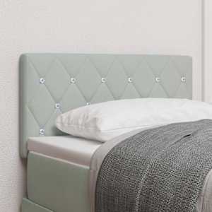 Vzglavje Svetlo siva 80 cm Žamet