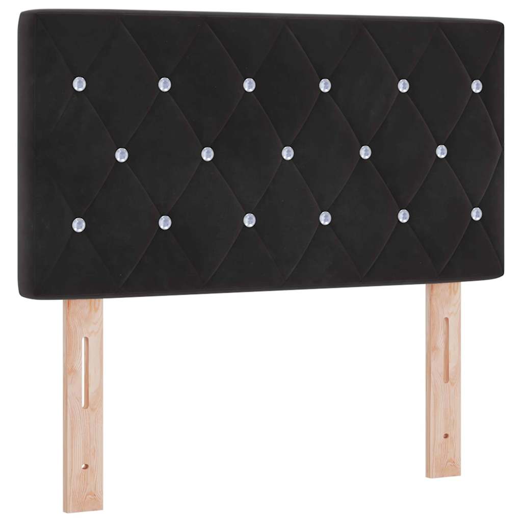 Pääty Kristallinapeilla, Musta, 80 cm, Sametti