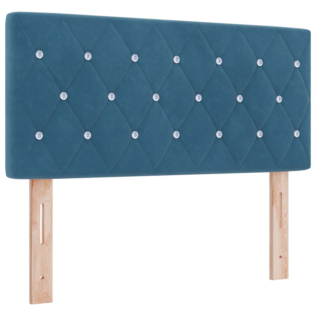 Pääty kristallinapilla, tummansininen, 90 cm sametti