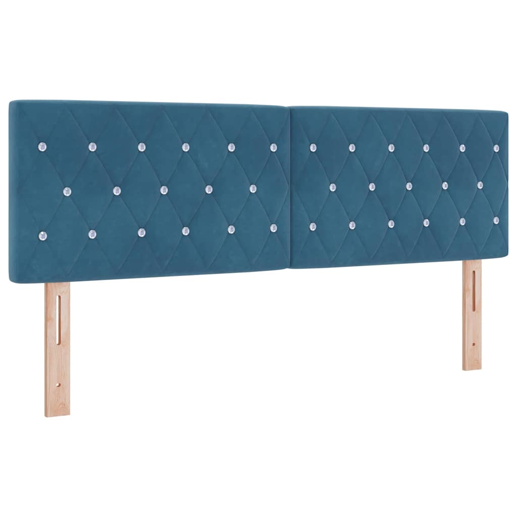 Pääty, kristallinapitettu, tummansininen, 140 cm sametti