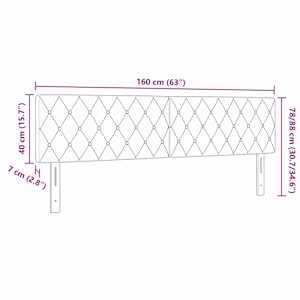 Čelo postele Tmavě modrá 160 cm samet - obrázek 7