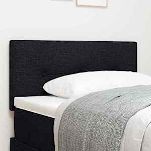 Výškově nastavitelné čelo postele s čelo Černá 80 cm textil - obrázek 1