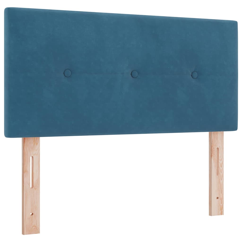 sängynpääty nappituettu tummansininen 90 cm sametti