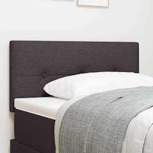 Výškově nastavitelné čelo postele Tmavě hnědá 100 cm textil - obrázek 1