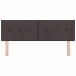Výškově nastavitelné čelo postele Tmavě hnědá 144 cm textil - obrázek 5