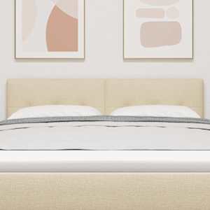 Výškově nastavitelné čelo postele s čelo Krémová 144 cm textil - obrázek 3