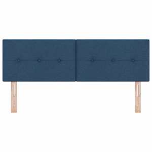 Výškově nastavitelné čelo postele s čelo Modrá 144 cm textil - obrázek 4