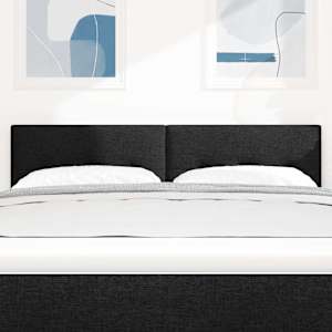 Výškově nastavitelné čelo postele s čelo Černá 160 cm textil - obrázek 3