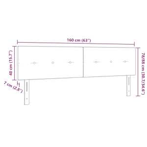 Čelo postele Tmavě zelená 160 cm samet - obrázek 8