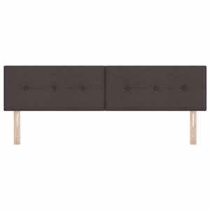 Výškově nastavitelné čelo postele Tmavě hnědá 180 cm textil - obrázek 4