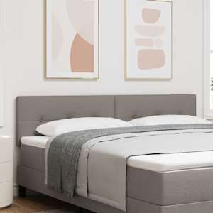 Výškově nastavitelné čelo postele s čelo Taupe 180 cm textil - obrázek 1