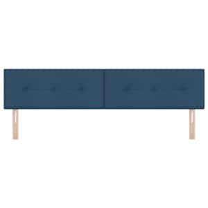 Výškově nastavitelné čelo postele s čelo Modrá 200 cm textil - obrázek 5