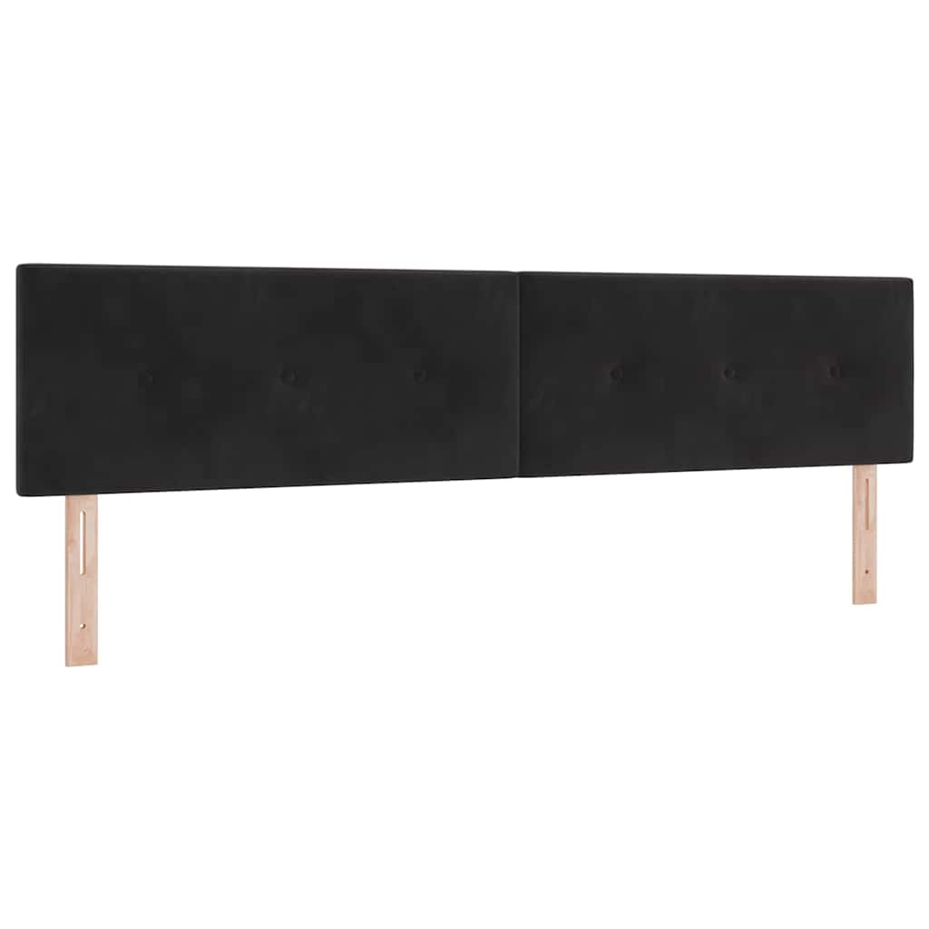 Päätypainike Musta 200 cm Sametti