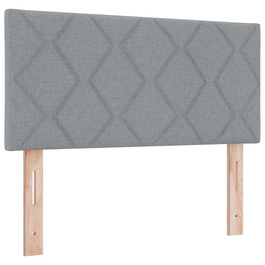 Pehmeä pääty, timanttiblokki design, vaaleanharmaa, 90 cm, kangas