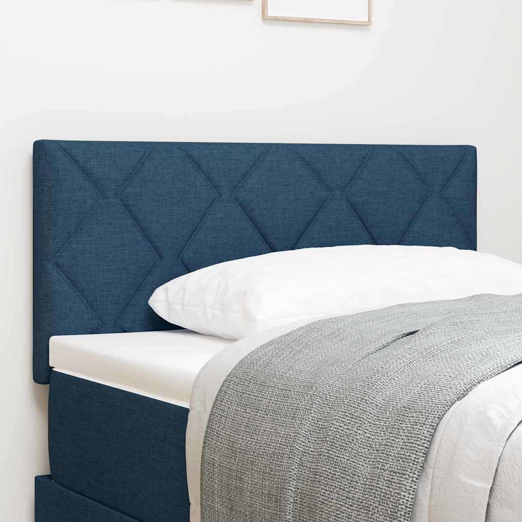 Kopfteil mit Rautenmuster Blau 100 cm Stoff