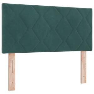 Čelo postele Tmavě zelená 100 cm samet - obrázek 2