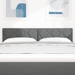 Čelo postele Tmavě šedá 144 cm textil - obrázek 3