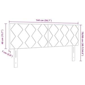 Čelo postele Tmavě šedá 144 cm textil - obrázek 9