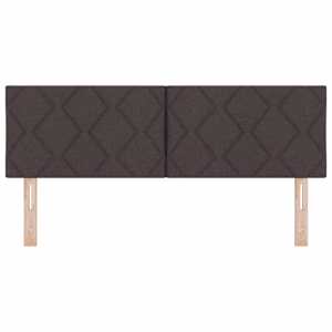 Čelo postele Tmavě hnědá 144 cm textil - obrázek 5