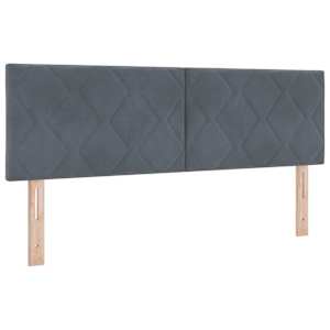 Čelo postele Tmavě šedá 144 cm samet - obrázek 2