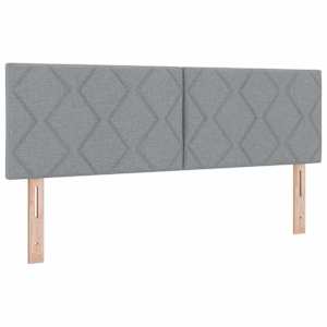 Čelo postele Světle šedá 160 cm textil - obrázek 2