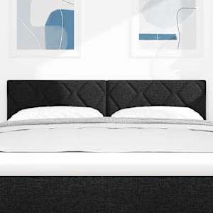 Čelo postele Černý 160 cm textil - obrázek 3