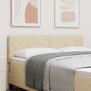 Čelo postele Krémová 160 cm textil - obrázek 1