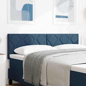 Čelo postele Modrá 160 cm textil - obrázek 1