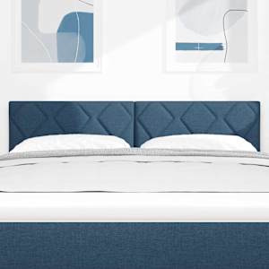 Čelo postele Modrá 160 cm textil - obrázek 3