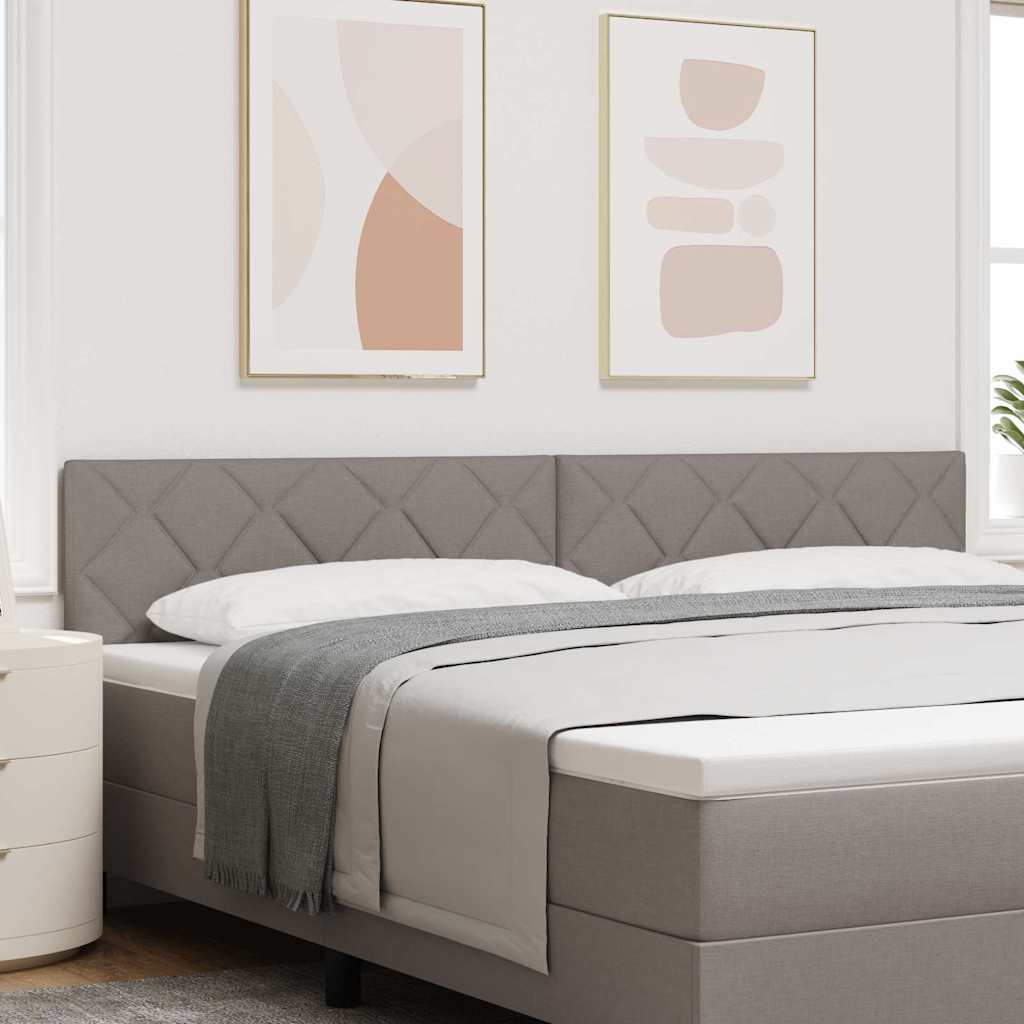 Sengegavl Diamantblokke Design Taupe 200 cm Stof