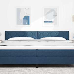 Čelo postele Modrá 200 cm textil - obrázek 3