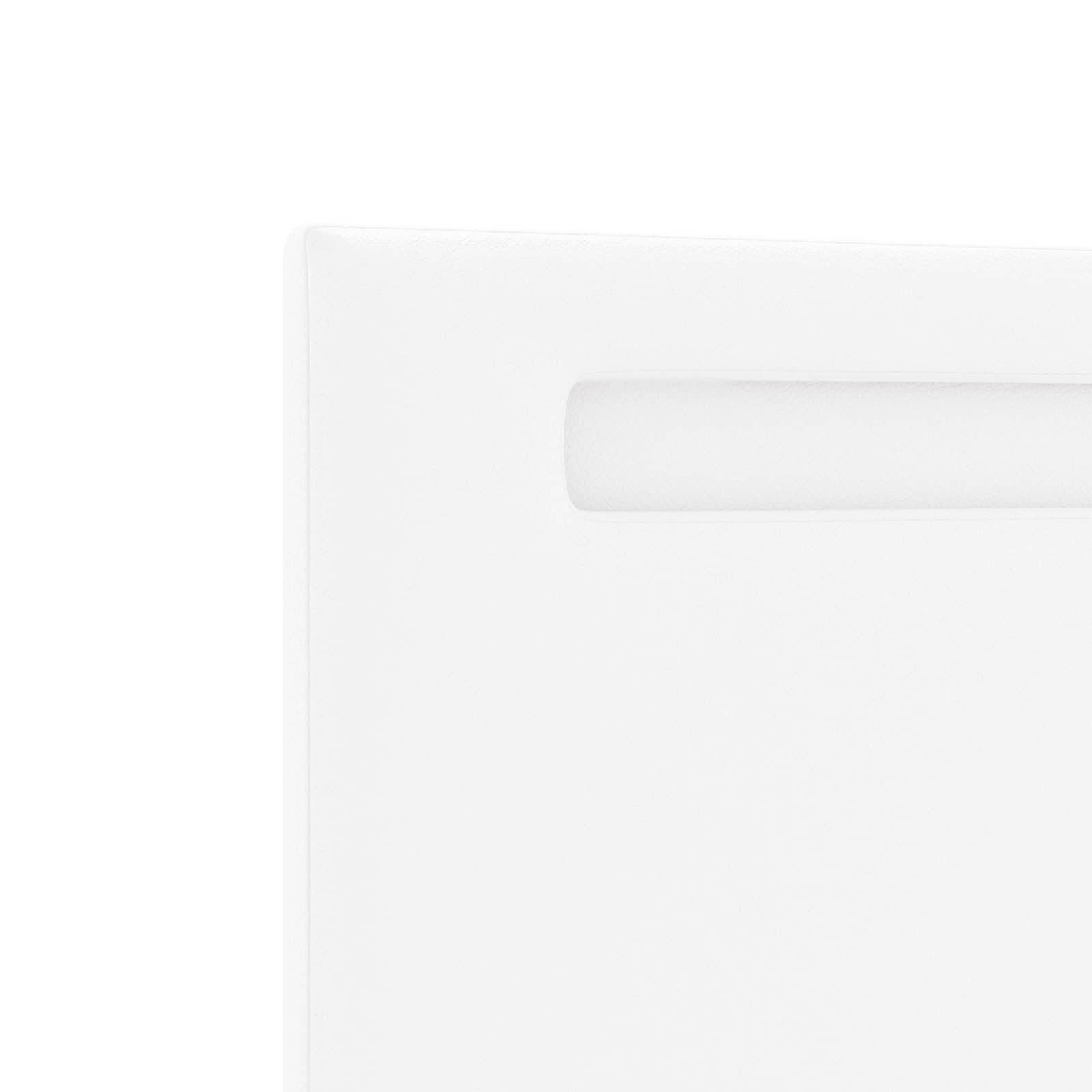 LED glava postelje Bela 90 cm Umjetno usnje