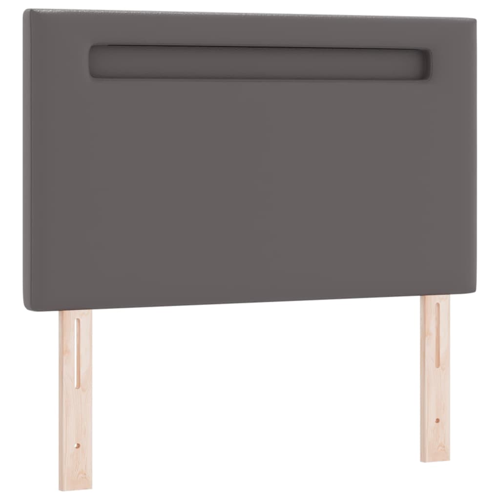 Sängynpääty Yksinkertainen Muotoilu Harmaa 90 cm Keinonahka