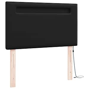 LED hlavová deska Černá 100 cm Umělá kůže - obrázek 4