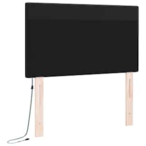 LED hlavová deska Černá 100 cm Umělá kůže - obrázek 7