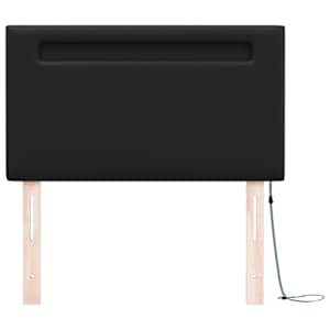 LED hlavová deska Černá 100 cm Umělá kůže - obrázek 5