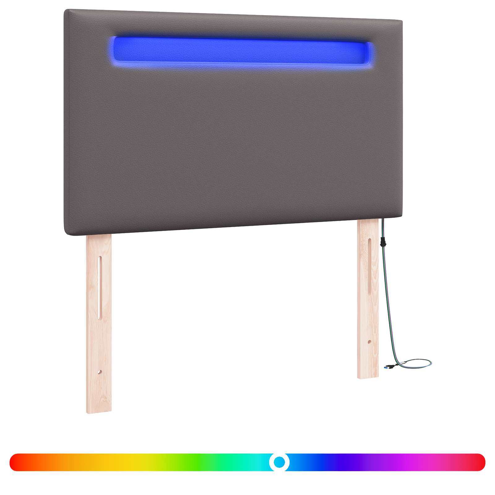 LED глава Сив 100 cm Изкуствена — изображение 2
