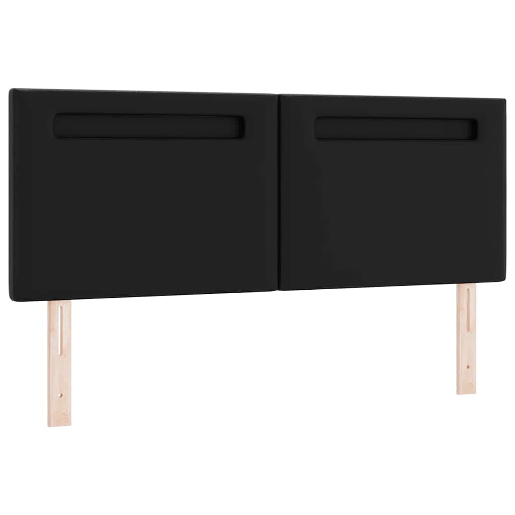 Sängynpääty Yksinkertainen Muotoilu Musta 160 cm Keinonahka